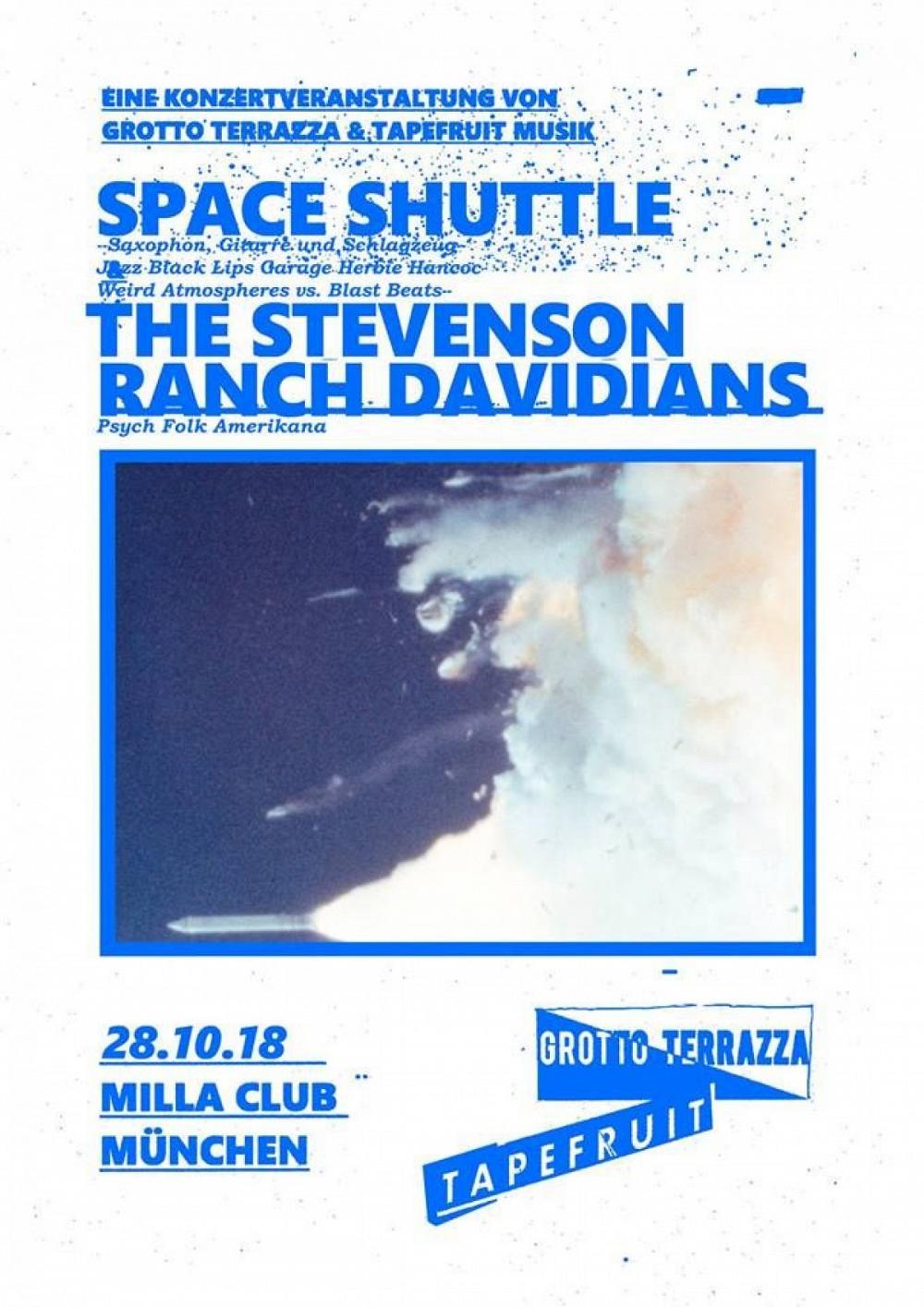 Tapefruit Konzert: Space Shuttle + The Stevenson Ranch Davidians | 28.10.2018 @ Milla Club