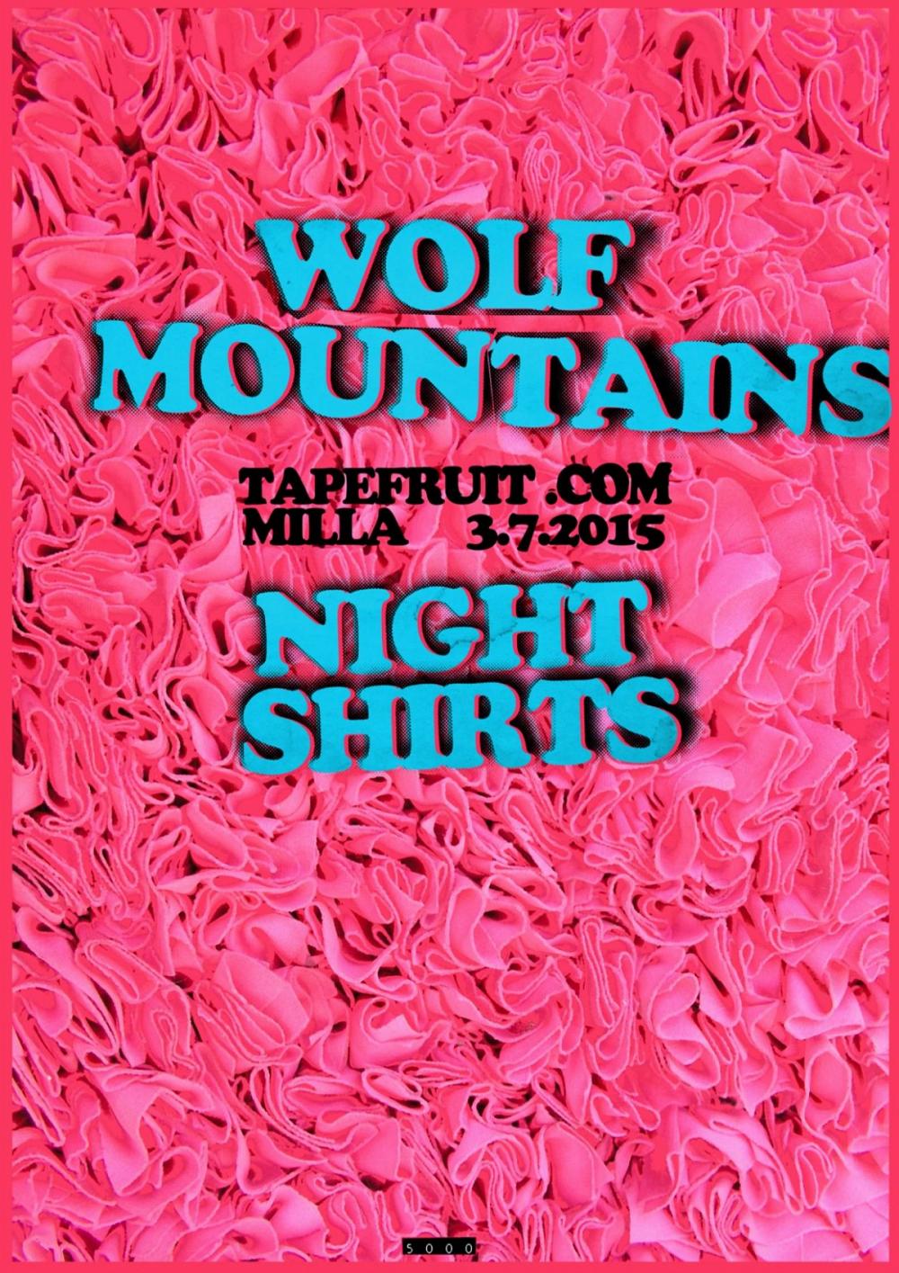 Tapefruit Konzert: Wolf Mountains + Night Shirts | 03.07.2015 @ Milla Club